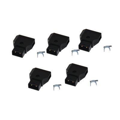 Gadpiparty 5pcs Male D-tap Connector D-tap Adapter for Photography Power Cables Compatible Batteries Easy to Install