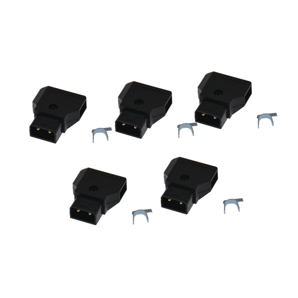 Gadpiparty 5pcs Male D-tap Connector D-tap Adapter for Photography Power Cables Compatible Batteries Easy to Install