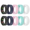 MAKCPOIMER 10 Pack Ring Cover for Oura Ring Gen 4/3, Silicone Protector for ULTRAHUMAN Ring AIR Working Out Accessories Men Women (2 Black/2 White/2 Nightblue/2 Pink/2 Teal, L (12/13/14/15)) view 1
