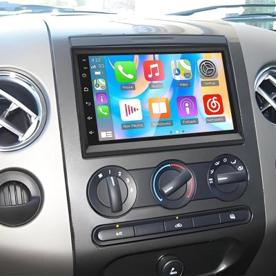 4+64G Android 13 Car Stereo Radio for Ford F150 F250 E250 E350 2004-2014, 7 inch Touch Screen Radio for Edge Focus Mustang Fusion with Wireless Carplay Android Auto Bluetooth WFFI AHD Backup Camera