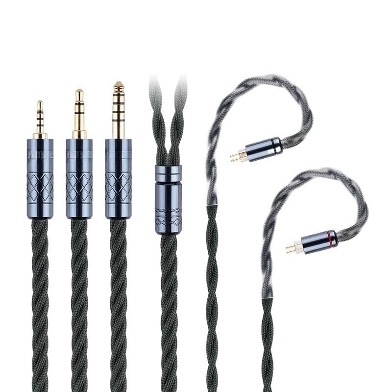 YWZBQL Wen ST 6N Silver Plated High Conductivity Copper HiFi Cable Wire MMCX 2Pin(2.5mm with MMCX)