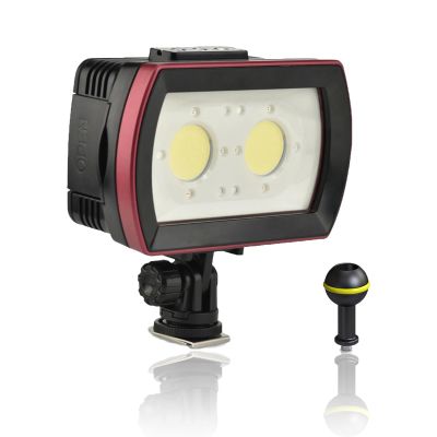 JatureClets Diving Led Video Light, SL-21 Diving Light Compatible with Gopro, 130FT/40M Waterproof White Red Blue Flashlight, 3500LM Underwater Camera Filling Lights with Ball Head YS Adapter