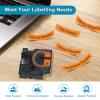 KCMYTONER 1 Pack Compatible for Dymo Rhino 18436 3/4" 19mm Black on Orange Vinyl Permanent Industrial Label Tape for Rhino 4200 5000 5200 6000 and 3M Label Maker view 4