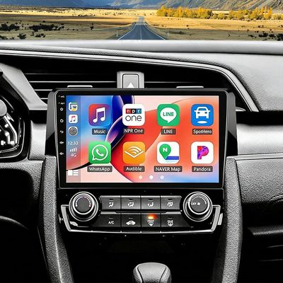 4+64G Android 13 Car Radio for Honda Civic 2016-2020, 9 Inch Touch Screen Radio for Honda Civic Head Unit 2016 2017 2018 2019 2020 with Wireless Carplay Android Auto Bluetooth GPS AHD Backup Camera