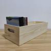 CD Holder Rack 40x15x10 cm, Solid Wood DVD Storage Box Music Disk Holder Game Disc Organizer Cassette Tape Collection Display Rack, Holds 30~25 CD Jewel Cases view 1