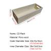 CD Holder Rack 40x15x10 cm, Solid Wood DVD Storage Box Music Disk Holder Game Disc Organizer Cassette Tape Collection Display Rack, Holds 30~25 CD Jewel Cases view 2