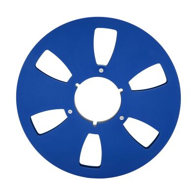 1/4 10.5 Inch Empty Takeup Reel, 6 Hole Aluminum Alloy, Universal Opening for Sound Tape Machines (Blue)