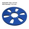 1/4 10.5 Inch Empty Takeup Reel, 6 Hole Aluminum Alloy, Universal Opening for Sound Tape Machines (Blue) view 2