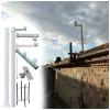19.6' 18' 16.4' 14.8' 13' 11.4' 9.8' 8.2' Surveillance Stand Security Camera Column, Vertical Pole Universal Bracket For P-T-Z/C-C-T-V/Dome Cameras, Outdoor Lawn Ranchs Yard(H-2.5m/8.2ft(2 Sections)) view 1