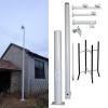 LXLZYXSF Galvanized Steel Surveillance Camera Pole Post, Universal Bracket for Various Monitoring Cameras, 19.6' 18' 16.4' 14.8' 13' 11.4' 9.8' 8.2' High Stand, Backyard Highways(Tall 13ft/4m) view 1