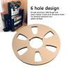 1/4 10.5 Inch Empty Takeup Reel, 6 Hole Aluminum Alloy, Universal Opening for Sound Tape Machines (Gold) view 3
