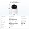 SONOFF Indoor Security Camera 1080P, CAM-PT2 Pan Tilt WiFi Camera with 360 View, Motion Tracking, Color Night Vision, 2-Way Audio, Privacy Mode, Compatible with Alexa & Google Home view 3