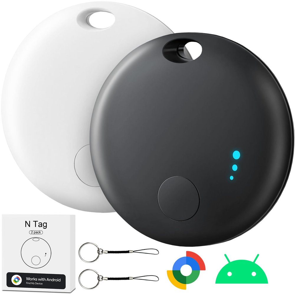 Bluetooth Tracker for Android, 2 Pack Item Finder Work with Google Find My Device App