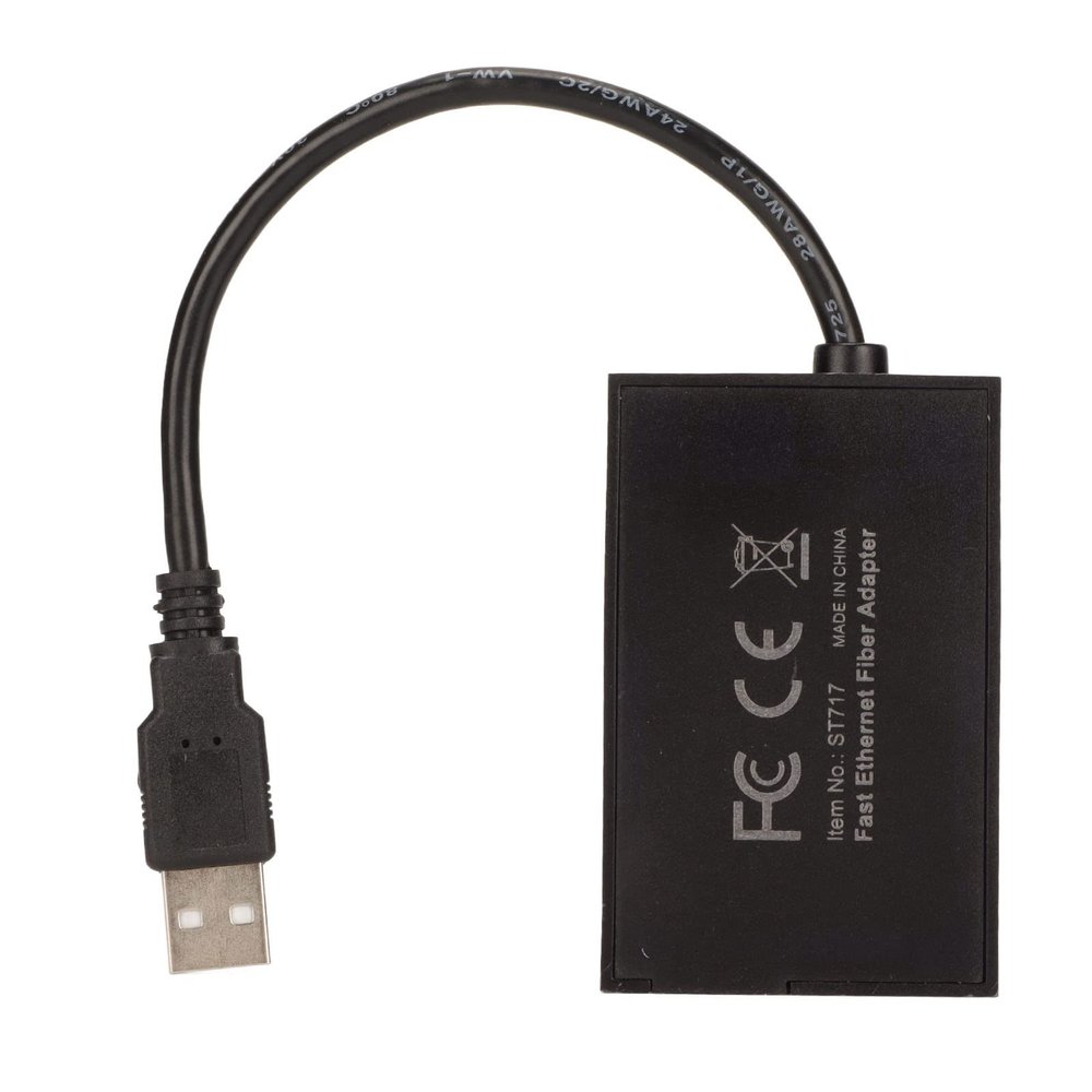 100M Ethernet Server Adapter, High Speed USB2.0 Port, Single Optical Port SFP, Power Saving Mode, for Desktop Computers, Fast Ethernet Fiber Connection