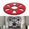 1/4 10.5 Inch Empty Takeup Reel, 6 Hole Aluminum Alloy, Universal Opening for Sound Tape Machines (Red) view 2