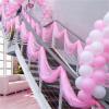 Wedding Arch Draping Fabric Sheer Crystal Tulle Organza Fabric Wedding Party Backdrop Decor Wedding Yarn Chair Sashes(White,72cmX10m) view 3