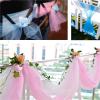 Wedding Arch Draping Fabric Sheer Crystal Tulle Organza Fabric Wedding Party Backdrop Decor Wedding Yarn Chair Sashes(White,72cmX10m) view 4