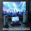 Ortizan Portable Bluetooth Speaker: IPX7 Waterproof, 24W Loud Sound, Deep Bass, Bluetooth 5.3, LED Lights, Wireless Stereo Pairing, 30H Playtime, for Home/Outdoor/Party/Beach, Birthday Gift (Blue) view 3