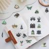 100PCS Witchy Transparent Stickers Forest Mystical Magic Witch Stickers Dark Witchy Waterproof Vinyl PET Sticker for Water Bottle Laptop Guitar Scrapbook Phone Gifts for Teens Adult Party Favors view 2