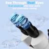 DZQ Multi-Directional Microscope with Spring Bracket, 7X-45X Magnification Jewelry Microscope, Micro Jewelry Inlaid Stand with Ring LED Light view 2