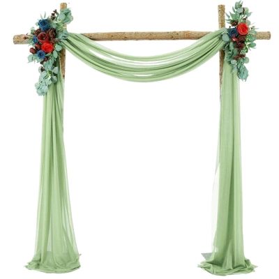 Wedding Arch Draping Fabric Wedding Arch Chiffon Sheer Drapes Birthday Party Backdrop Curtains Christmas Decoration(70x600CM)