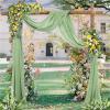 Wedding Arch Draping Fabric Wedding Arch Chiffon Sheer Drapes Birthday Party Backdrop Curtains Christmas Decoration(70x600CM) view 2