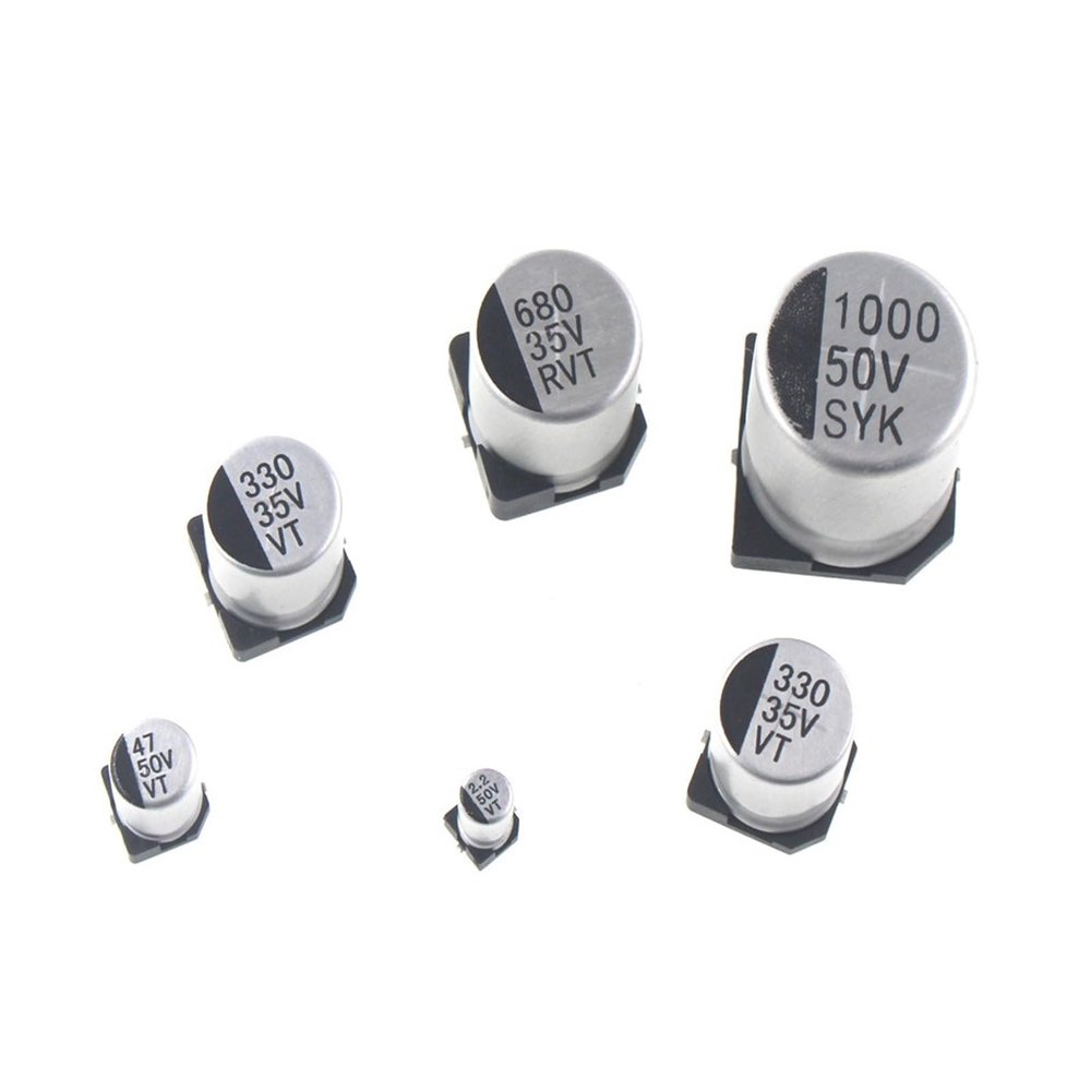 100/50/20pcs 6.3V 10V 16V 25V 35V 50V Aluminum Electrolytic Capacitor 1UF 10UF 22UF 33UF 47UF 100UF 220UF 330UF 470UF(4.7NF)