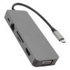 11 in 1 USB C Hub, Grey USB Splitter with 4K, VGA, Gigabit RJ45, 3 USB3.0 Ports, 100W PD Charging, Storage and Memory Card Reader, 3.5mm Audio for Laptop and Computer Acces view 2