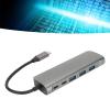 8 in 1 USB C Hub, Grey Aluminum Alloy, 4K Resolution at 30Hz, 5Gbps Data Transfer, 100W PD Charging, Memory Card Reader, 3 USB3.0 Ports, HD Multimedia Interface for Laptops and view 4