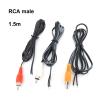 ACGTUY 3X 1.5m 2pin Car R/CA Male Red Black Audio Connector Plug Cable Av Single Video Extension Wire Lead DIY Repair Cord(3pcs White) view 2