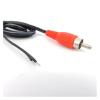 ACGTUY 3X 1.5m 2pin Car R/CA Male Red Black Audio Connector Plug Cable Av Single Video Extension Wire Lead DIY Repair Cord(3pcs White) view 4