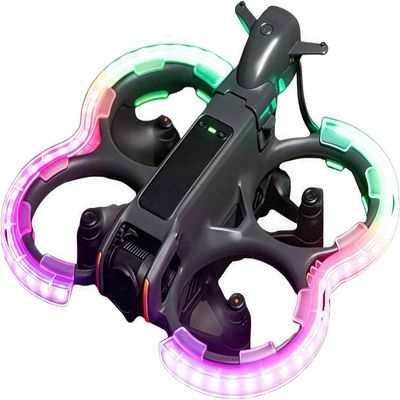 ASHATA Avata 2 Bumper Guards Accessories, RGB Colorful Lampshade Propeller Guard Protector Gimbal Protective Anti Collision Ring Cover, for Avata 2 Fly Combo Accessories