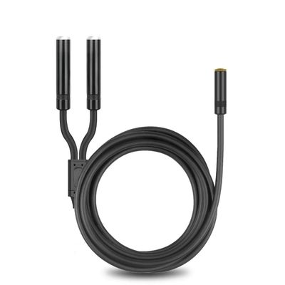YWZBQL Wen ST Audio Extension Cable Ja-ck 6.5mm Male to 2x6.5mm Female 1/4inch for Amplifier Microphone Mixer Guitar Bass(3.5-F to 2xTS-F,3M)