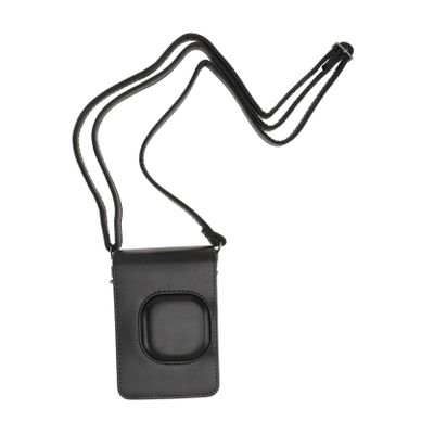 ARTIBETTER Pu Leather Camera Shoulder Bag for Mini Vintage Camera Case Magnetic Lock Convenient Design for Travel and Daily Use Black