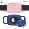 2 Pack Dog Collar Holder Compatible with Tile Mate 2022 2024 Tracker, Waterproof Anti-Scratch Finder Protective Cover for Tile Tracker, Silicone Case Accessories for Pets Dog Cat(Pink Blue) view 1