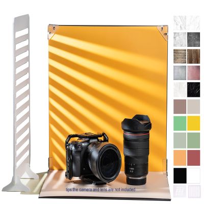 10pcs/20pattern Small Product Photography Backdrops Kit Photo Background Food Photoshoot Backdrop Board with with Shadow Props(Upgrade Medium-Sized:15.7"x16.5")