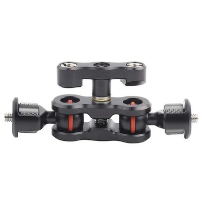 Arm Mount Adapter Multi Function Dual Ball Head Hot Shoe Magic Arm Adapter Camera Clamp Mount Adapter Camera Accessories