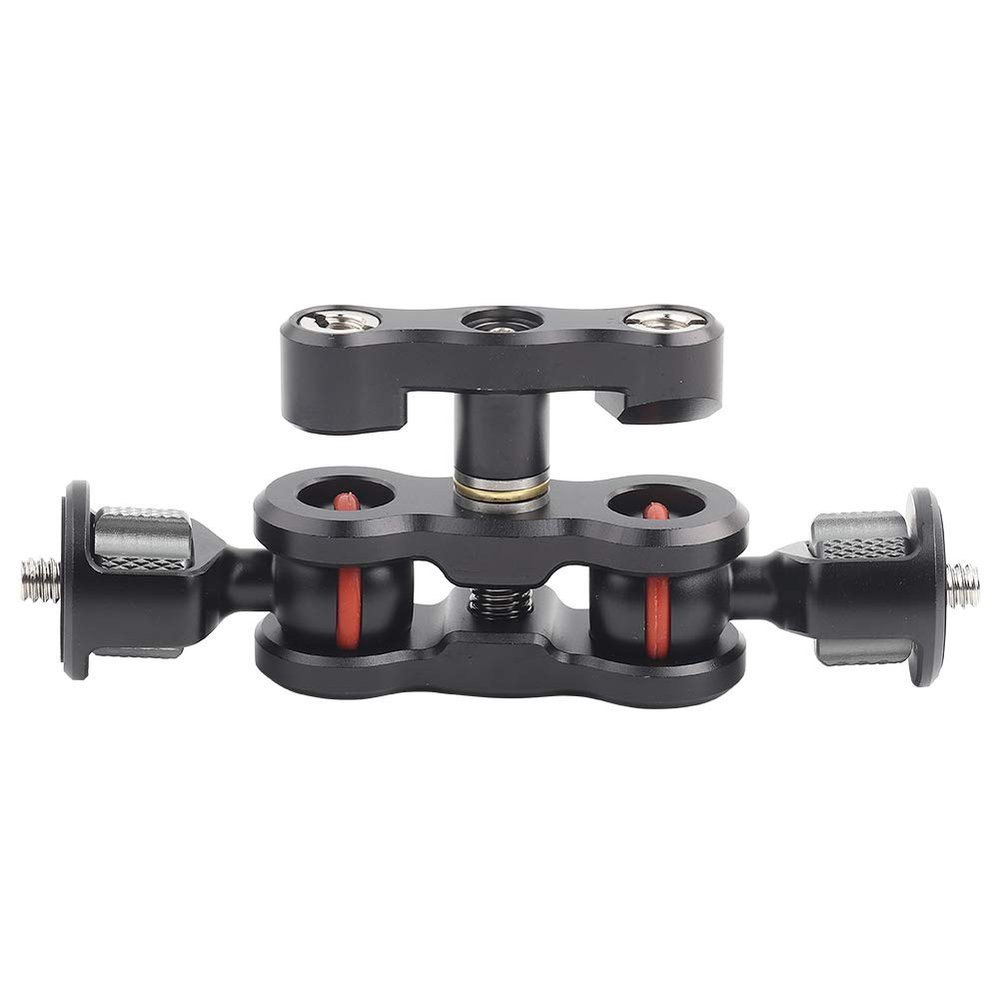 Arm Mount Adapter Multi Function Dual Ball Head Hot Shoe Magic Arm Adapter Camera Clamp Mount Adapter Camera Accessories