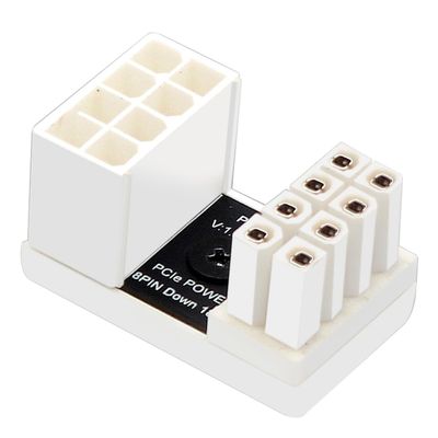 Graphics Card 180 Degree 8P Power Adapter GPU Female to Male 8 Pin Connector Chassis Wire Organization Adapter for Desktop PC (1Piece PH38BW+)