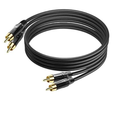 2 R/CA to 2 R/CA Stereo Cable Male to Male Audio Cable for Home Theater,HD DVD,VCD,Amplifier,HiFi Syetem(Male to Male,3M)