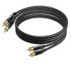 2 R/CA to 2 R/CA Stereo Cable Male to Male Audio Cable for Home Theater,HD DVD,VCD,Amplifier,HiFi Syetem(Male to Male,3M) view 1