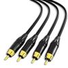 2 R/CA to 2 R/CA Stereo Cable Male to Male Audio Cable for Home Theater,HD DVD,VCD,Amplifier,HiFi Syetem(Male to Male,3M) view 2