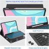 Magnetic Detachable Keyboard & Mouse Combo Case with Leather Cover for Samsung Galaxy Tab S10+ (12.4") SM-X820 SM-X826B - S Pen Holder Included (Blue,Normal) view 4