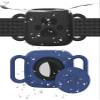 2 Pack Dog Collar Holder Compatible with Tile Mate 2022 2024 Tracker, Waterproof Anti-Scratch Finder Protective Cover for Tile Tracker, Silicone Case Accessories for Pets Dog Cat(Black Blue) view 1