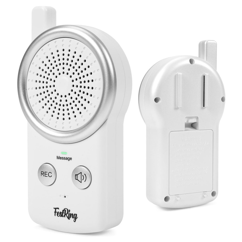 50 Seconds Voice Recorder with Playback, Kids Toy Voice Recorder, Simple Digital Recorder for Quick Note-Taking, Small 2-Button Dictaphone for Toddlers/Seniors - White