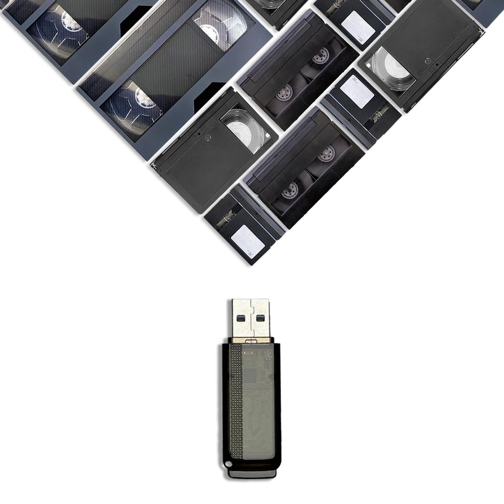 Videotape Transfer Service. Digitize Videotapes. Accepted Tapes: VHS, VHS-C, Digital 8, Hi-8, MiniDV. Ship Your Tapes to Us. Recieve Plug-n-Play USB with Digitized MP4 Media Files.
