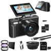 4K/5K Digital Camera for Photography & Video  UHD Vlogging Camera with WiFi, Autofocus, 3" Flip Screen, 18X Zoom  Compact Creator Kit with Lens, Filters & Case (Black) view 1