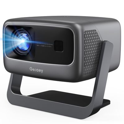 2500 ANSI/ Official Apps/360Stand 4K Projector with WiFi and Bluetooth, Auto Focus, Auto Keystone Short Throw Projector Native 1080P Support 36W DoIby Audio Smart Projector