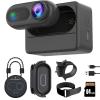 SHPTDJTIC 1080P Body Camera with 2500mAh Charging Case, 180 Rotatable Clip & Magnetic Lanyard, IPX7 Waterproof Body Cam, Magnetic Body Camera Recording for Pet,Security,Trave(black64G) view 1