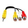 lowmountainswere Compatible with The TCL Dedicated 3.5mm Plug Cable 3.5 Aux Male to 3 Female Adapter Aux Stereo Video AV Adapter Cables(18mm) view 2